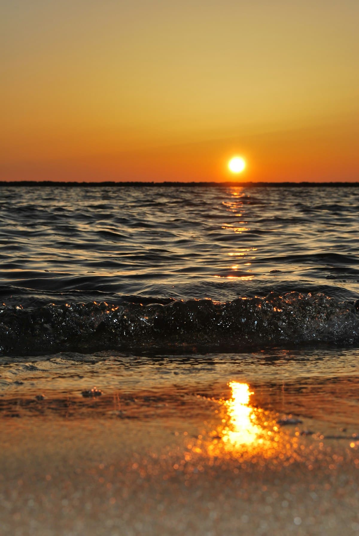 Sunset view over Topsail Island beach